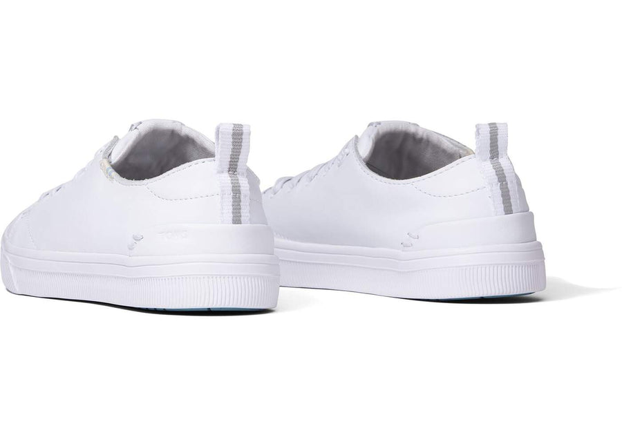 TOMS Mens Travel Lite Leather Trainers - White