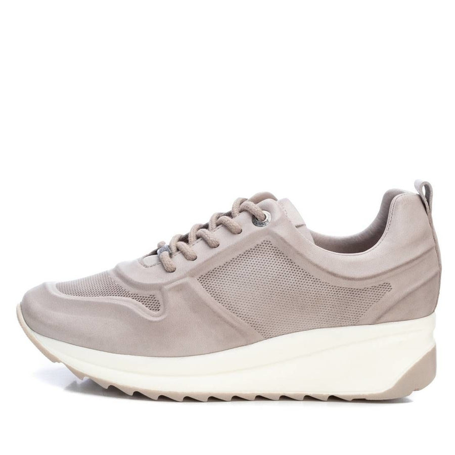 Carmela Womens Leather Fashion Trainers - Ice - The Foot Factory