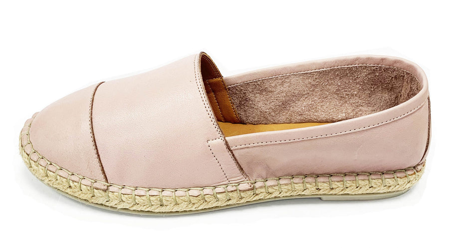 Bueno Womens Nars Leather Espadrilles - New Skin Pink